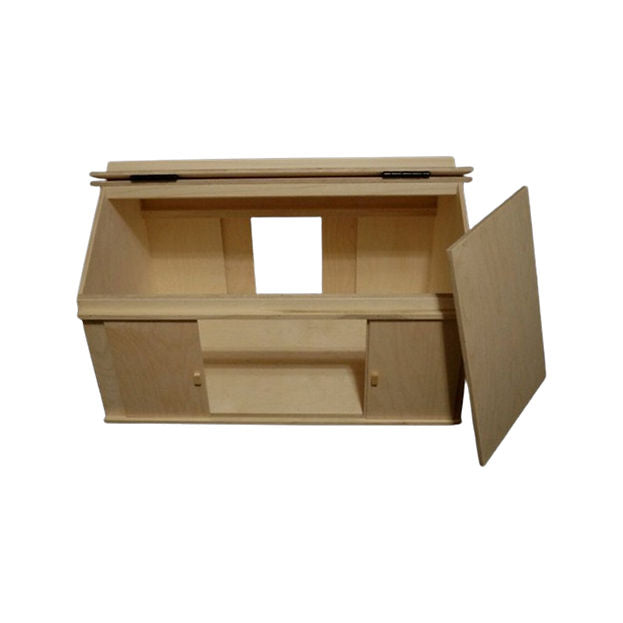 Wooden Machine Shed with Tractor Toy