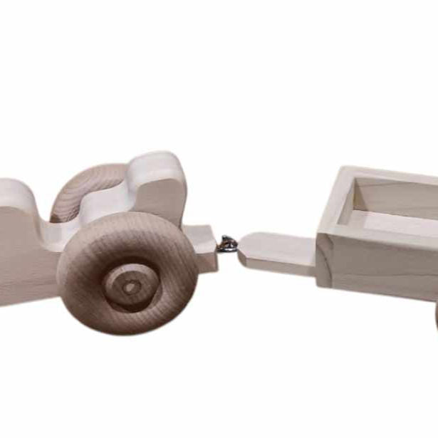 Mini Wooden Tractor And Wagon