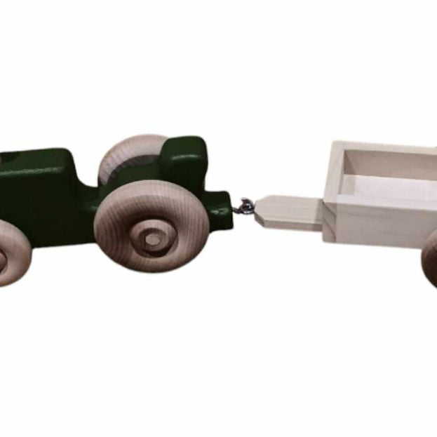 Mini Wooden Tractor And Wagon