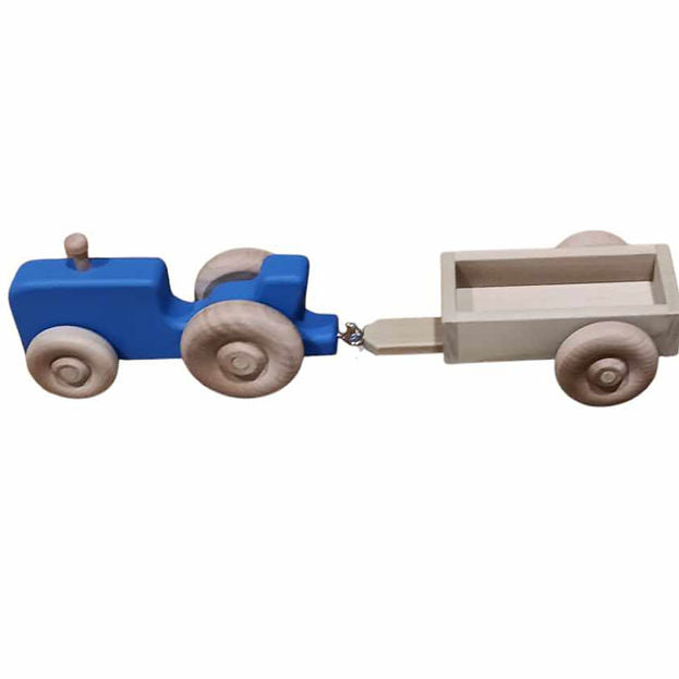 Mini Wooden Tractor And Wagon