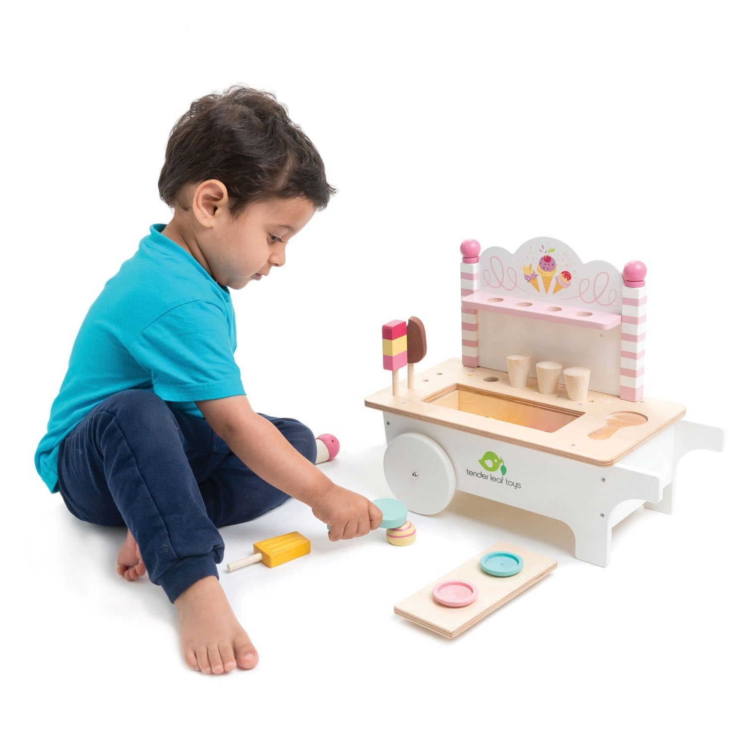 Wooden Ice Cream Cart Play Set