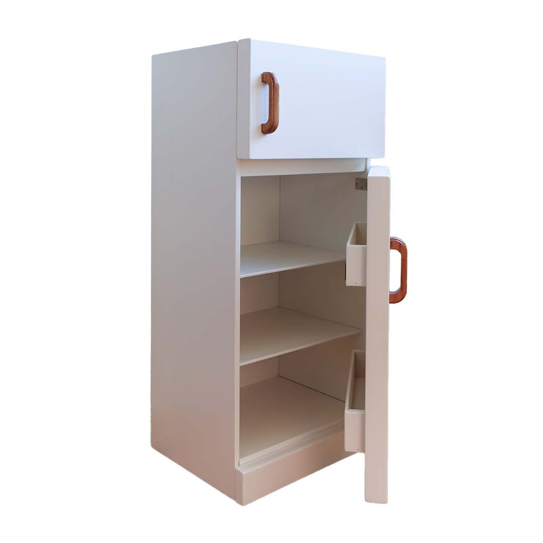 Classic White Wooden Play Refrigerator