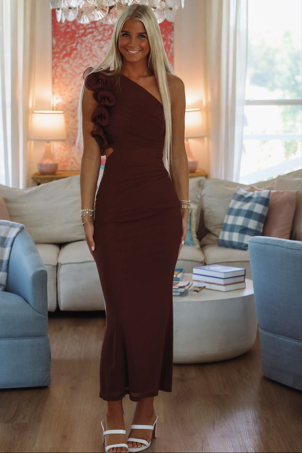 Cover Shot Maxi Dress - Brown