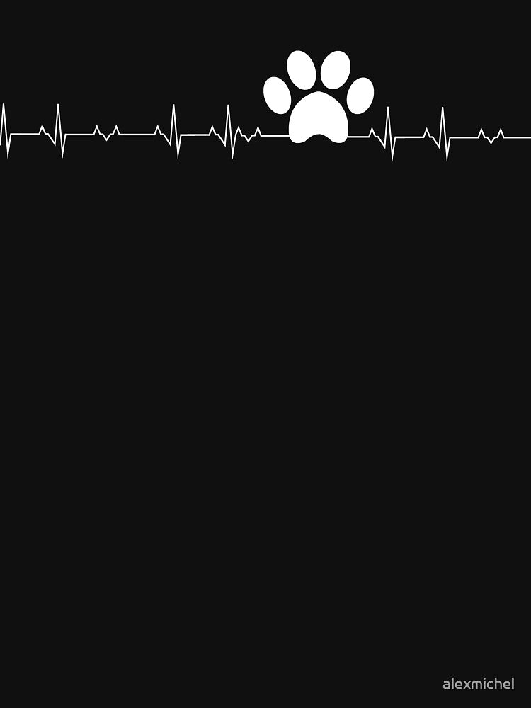 Paw Print Heartbeat - dog lover by Captain Mood Unisex T-shirt, Sweatshirt, Hoodie, Long Sleeve Tee
