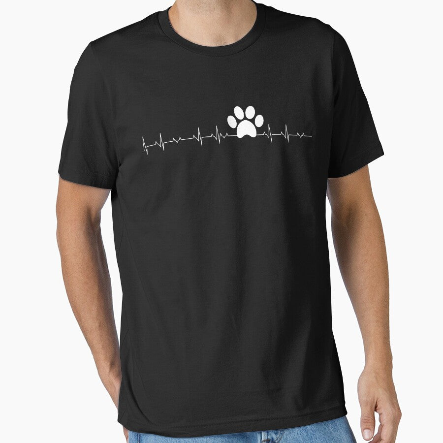 Paw Print Heartbeat - dog lover by Captain Mood Unisex T-shirt, Sweatshirt, Hoodie, Long Sleeve Tee