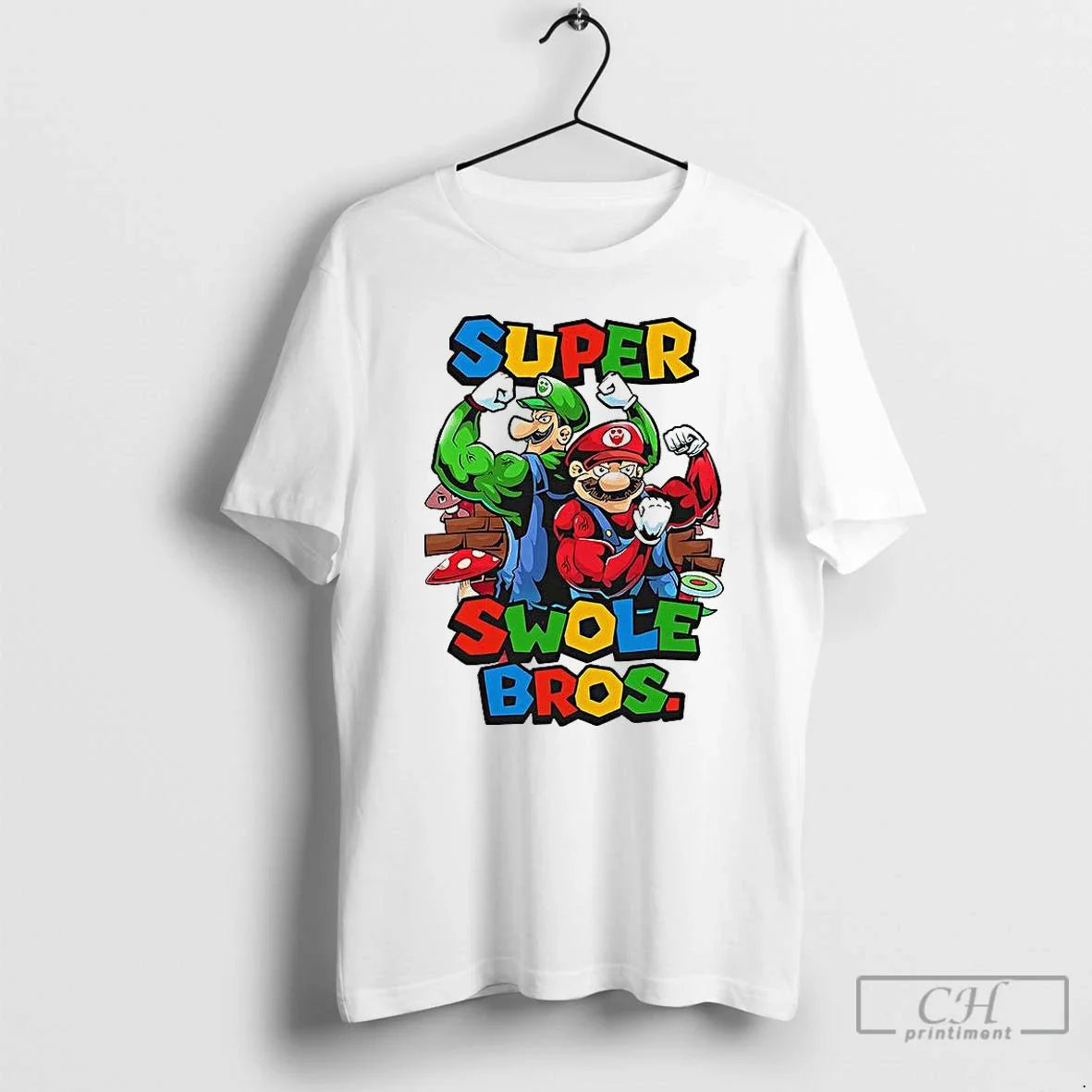Classic Super Swole Bros Classic Video Game Character Gym Lover T Shirts Unisex T-shirt, Sweatshirt, Hoodie, Long Sleeve Tee